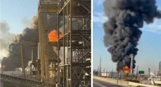 Huge Oil Refinery Explosion Near Texas Coast